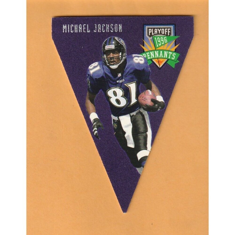 Michael Jackson Baltimore Ravens 1996 Playoff Contenders Pennants #89 1V
